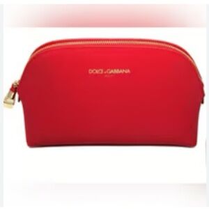 Dolce & Gabbana Red Cosmetic Makeup Bag